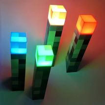 MC Game Torch Light Brownstone LED Night Light USB Akumulatorowa lampa stołowa do dekoracji sypialni