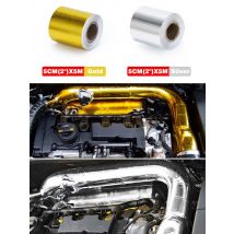 WLR RACING - 2"x5 Meter Aluminum Reinforced Tape Adhesive Backed Heat Shield Resistant Wrap Intake For bmw e46 WLR1613