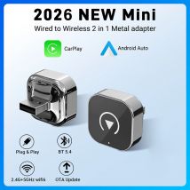 Nuovo Super Mini Box AI CarPlay: da Cablato a Wireless, CarPlay e Android Auto 2-in-1, WiFi 5GHz per il 99% delle auto con CarPlay/Auto Cablati Originali