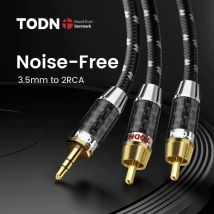 TODN Cavo RCA HiFi Stereo da 3,5 mm a 2RCA Cavo audio AUX RCA Jack 3,5 Y Splitter per amplificatori Audio Home Theater Cavo RCA