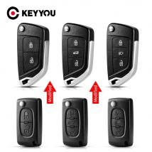 KEYYOU 1 Uds llave de coche modificada para Citroen С2 C4 С3 С5 C6 para Peugeot 107 207 307 407 306 308 408 508 socio CE0523 CE0536
