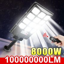 10000000LM 8000W/6000W luz Solar LED súper potente para exteriores IP65 Sensor de movimiento lámpara Solar de pared para exteriores foco de calle y jardín