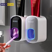 WIKHOSTAR Dispenser automatico di dentifricio Set di accessori per il bagno portaspazzole per