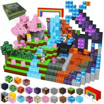Magnetische Blöcke – Build Mine Magnet World Edition Magnetspielzeug für Jungen und Mädchen ab 3 Jahren, sensorisches Spielzeug, Würfel, Konstruktionsspielzeug