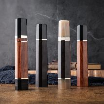 Grandsharp Küchenmessergriff, 140 mm, Büffelhorn und Ebenholz, Wüste, Eisenholz, japanischer achteckiger Messergriff, DIY-Werkzeug