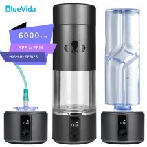 Bluevida h2 pro nano technologie 6000ppb nano molekularer wasserstoff wasser generator spe & pem doppel kammer flasche mit inhalation skit