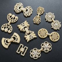 ZHUKOU DIY handgefertigtes Schmuckzubehör, kubischer Zirkon-Verschluss, Verbinder, modisches DIY-Schmuckherstellungszubehör: VK256-VK264