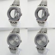 Nh35 edelstein lünette uhr gehäuse armband 36mm 39mm saphirglas fit nh35 nh36 eta2824 2836 dg2813 3804 miyota82 pt5000 werk