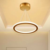 16W Moderne LED-Pendelleuchten Wen Zuhause, LED Deckenlampe Ø23cm, Warmweiß, Höhenverstellbar, WAZ Wohnzimmer, Schlafzimmer