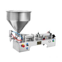 Adjustable Pneumatic Paste Liquid Bottle Filling Machine With 30L Hopper For Filling