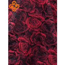 45x150cm Geprägter 3D-Rosen-Jacquard-Stoff Schwarzer garngefärbter Jacquard-Stoff Damen Kleid Anzug Tasche DIY Nähen Stoff TJ7517