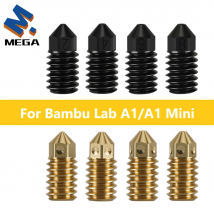 Nozzle For Bambu Lab A1/A1 Mini 0.2 0.4 0.6 0.8mm Hard Steel Brass Replaceable Nozzle For Bambulab A1 Upgrade Hotend