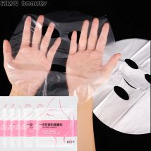 Disposable Masks Wrap Face Plastic Film Full Face Cleanser Mask Neck Stickers Paper Transparent DIY Facial Beauty Skin Care Tool