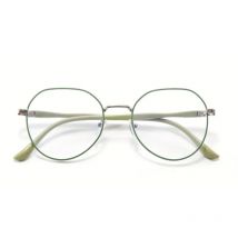 1 Pair of Chic Milk Coffee-Colored Round Glasses for Students - Sleek PC Frame & Lens Anti-Blue Light Protection