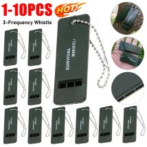 Hohe Dezibel Notfall Überleben Pfeife 3-Frequenz Pfeife Tragbare Schlüsselbund Camping Wandern Überleben Pfeife Outdoor Werkzeuge