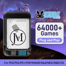 JMachen 500GB Gaming HDD Retrobat System Console per videogiochi retrò con 64600+giochi e 70+emulatori per PS3/PS2/PS1/PSP/MAME/N64/NES