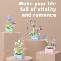 Kinder Puzzle Spielzeug Sonnenblume Rose Micro Partikel Baustein Montageset Geschenkbox Kindergarten Geschenk