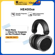 HIFIMAN HE400SE Stealth Magnets Over-Ear Open-Back Auriculares con cable magnético plano de tamaño completo