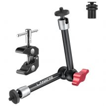 Lanxire Braccio magico da 11′′ con super morsetto, bracci di attrito articolati per kit di supporti per morsetto per monitor LCD iPhone regolabile