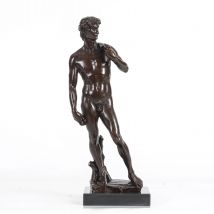 David Statue von Michelangelo Replica Bronze Famous Sculpture Collectible Nude Man Figur Art Hot Casting Home Decor