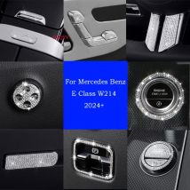 Für Mercedes Benz E-Klasse W214 E200 E260 E300 2024+ Innenmodifikation Mittelkonsolenverkleidung Diamantabdeckung Kristallaufkleber