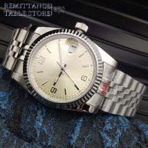 36 mm Japan NH35 Automatic, Sapphire Crystal, Transparent Case Back, Stainless Steel, Water Resistant, Men's Watch