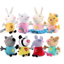 19cm 100% Oryginalna PEPPA PIG Wypchana miękka lalka Peppa George Zoe Suzy Rebecca Emily Danny Pedro niedźwiedź Dinozaur Dzieci Pluszowa zabawka