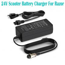 24V 5A  Battery Charger 3 Prong Power For Razor E200S E175 E300S E150 E500 PR200 E325S  MX400 Pocket Sports Mod Dirt Quad