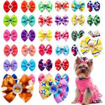 10/20/30PCS Pet Haar Bögen Hund Pflege Zubehör Bogen Mit Gummibänder Für Hunde Headwear Welpen katze Bogen Pet Liefert