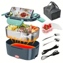 1,5 l 60 W elektrischer Lunchbox-Lebensmittelwärmer, tragbare Lebensmittelheizung für Auto oder Zuhause – auslaufsicher, Mittagessenheizung, Mikrowelle für LKWs