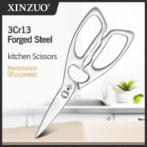 Xinzuo Küchen schere ein Stück 3 cr13 Edelstahl geschmiedete Stahl Küche leistungs starke Multifunktions-Hühner knochen Küchen schere