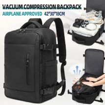 Vakuum-Kompressionsrucksack, Ryanair-zugelassene Kabinentasche, 15,6-Zoll-Laptoptasche, Outdoor-Wander-/Reiserucksack, Unisex