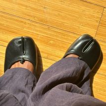 IPPEUM Tabis Scarpe Balet nere Appartamenti Punta divisa Donna Mary Janes Plus Size 44 Mocassini eleganti Ballerina Zapato Mujer