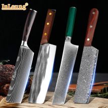 Edelstahl Küchenmesser Hackmesser Fleisch Utility Hacken Schneidemesser Holzgriff Chef Metzger Ausbeinen Kochmesser