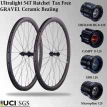 CSC 1280g Ultraleggero 700C Ghiaia bicicletta Ruote in carbonio Blocco centrale Freno a disco 54T Cricchetto clic rę tubeless per bici da corsa