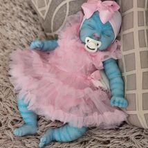 Original NPK 19 Zoll Pfirsiche Avatar Ganzkörper-Vinyl-Reborn-Babypuppe, handgefertigt, realistisch, 3D-Haut, wasserdicht, Bad, Sammlerspielzeug