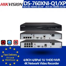 Hikvision DS-7604NI-Q1/4P DS-7608NI-Q1/8P 4K 4/8CH 4/8 PoE NVR 8MP H.265+ MD2.0 Videoregistratore di rete per sorveglianza di sicurezza