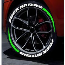 FUCKHATERS tire stickers, with wolf tooth blades or race tracks on both sides, suitable for use on four-wheel vehicles or motorc