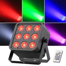 Batteria ricaricabile Par Luci DMX Telecomando 9X6W RGBWA + UV 6IN1 LED Uplights Luci ad effetto scenico per discoteca DJ Wedding Club
