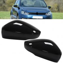 Per VW Polo 6R 2009-2018 in poi 2016 nero lucido copri specchietto retrovisore per porta