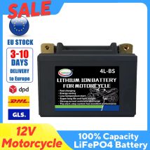 Batteria per moto 12V LiFePO4 agli ioni di litio 4L-BS 160CCA Dimensioni-113x70x89mm Batteria agli ioni di fosfato di litio incorporata con scheda BMS