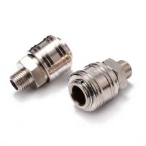 1pc for Euro Air Line Hose Compressor Connector Fitting Female Quick Release 1/4" Male/Female Thread Valve