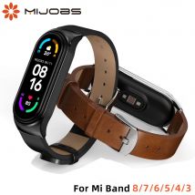 Pasek do Xiaomi Mi Band 9 8 7 6 5 4 3 Skórzana opaska NFC do Miband 6 Wersja globalna Bransoletka do
