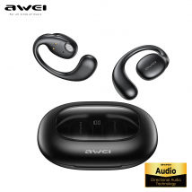 Awei-auriculares inalámbricos T80 con Bluetooth 5,3, cascos de conducción de aire con gancho para la oreja, deportivos, con micrófono, modo de espera largo, 450mah