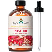 EVOKE OCCU 118ML/4 Fl.Oz. Olio Essenziale, Olio di Rosa Premium per Diffusore, Purificatore da Bagno, Cura della Pelle, Fragranza Fai-da-Te e Produzione di Candele e Saponi
