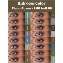 VISUASHOW Aurora Hazel Prescription Eye Color Lenses 1Pair Yearly Use Natural Cosmetic Colored Contacts for Makeup & Daily Wear