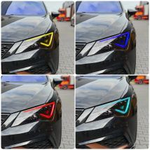 Gelbe engels augen drl bretter 5 f0941475a 5 f0941476a für 2014-2018 sitz leon led scheinwerfer tagfahrlicht csl blau rot