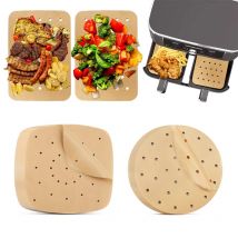 100 pezzi di carta usa e getta per friggitrice ad aria fodere per cottura a vapore pergamena perforata carte da forno tappetino per cottura a vapore antiaderente carta assorbente per olio