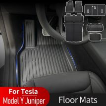 Per Tesla Model Y Juniper 2025 2026 TPE Tappetini Impermeabile Anteriore Posteriore Tronco Zerbino Antiscivolo Rilievi Del Piede Schienale Tappetini Accessori