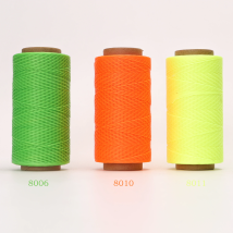 210D 1,0 mm Dicke, 170 Meter lang, flach, geflochtener Polyester-gewachster Faden, DIY-Handwerksschnur, Leder, Nähen, 33 Farben erhältlich